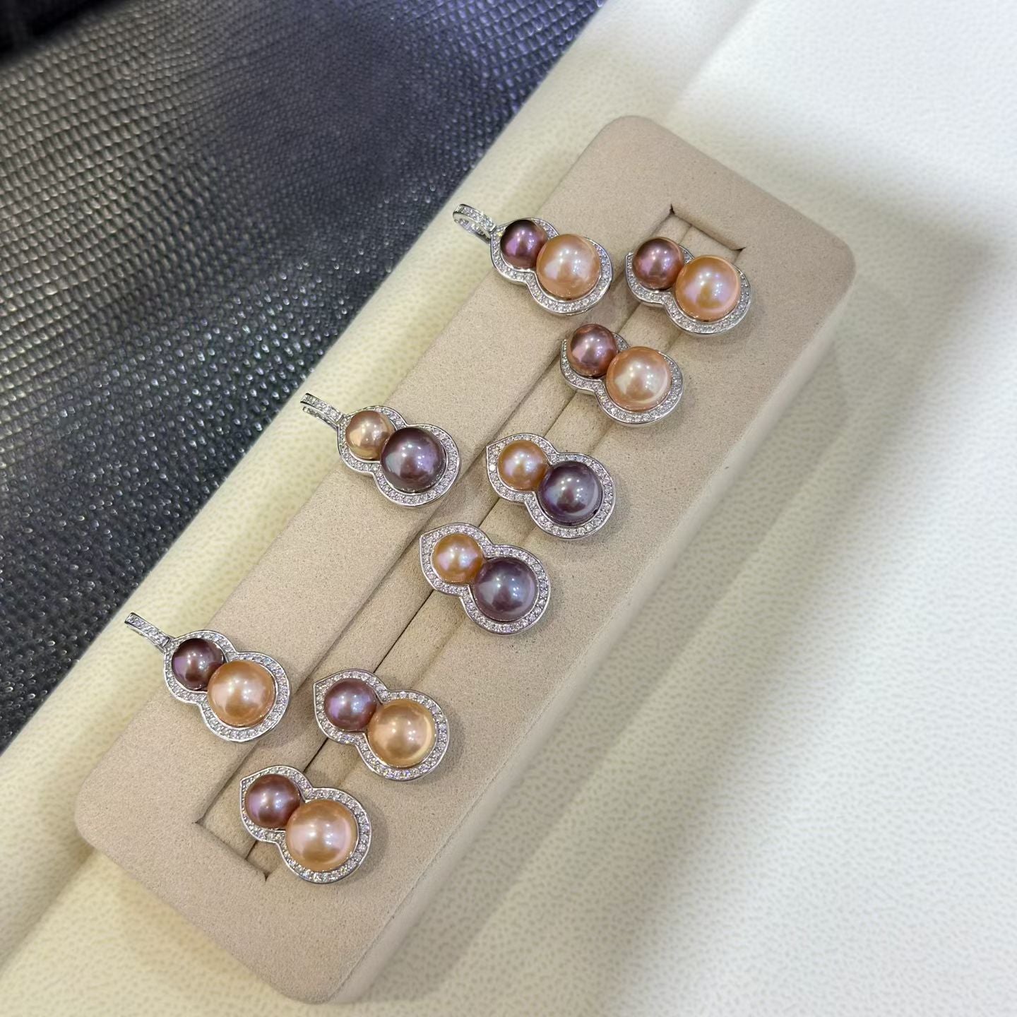 High quality  Multi color freshwater pearls earrings or pendant