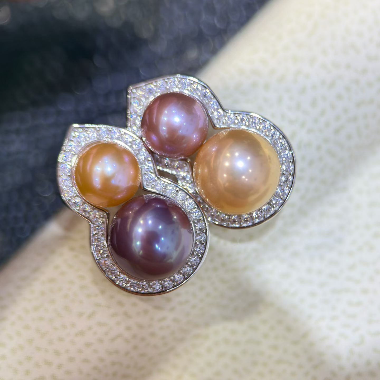 High quality  Multi color freshwater pearls earrings or pendant