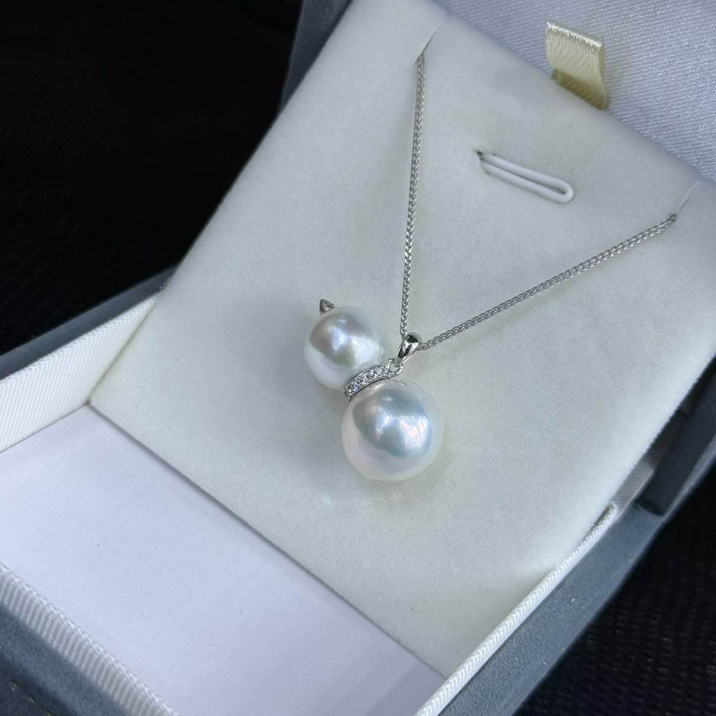 High quality aurora white color Edison pearls pendant