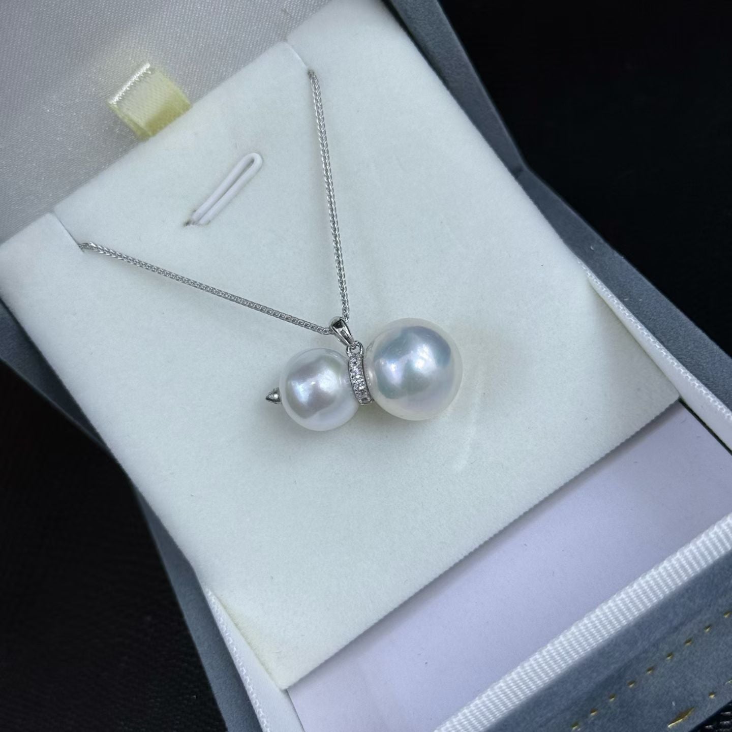 High quality aurora white color Edison pearls pendant